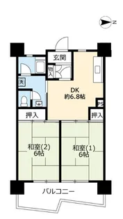 UR武庫川【8階】の間取り