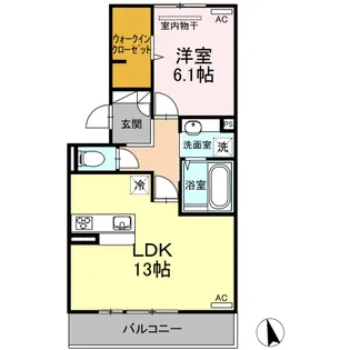 ジャンティーユII【3階】の間取り