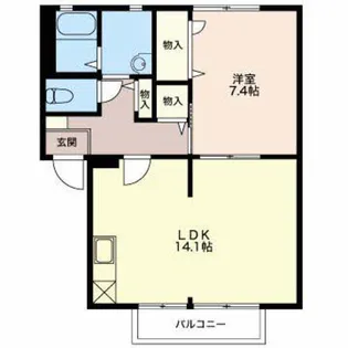 アクアリッチ A【1階】の間取り