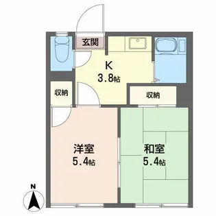 フォーブルおいし・フォルテ【1階】の間取り