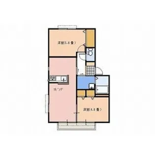 グリーンガーデン箱森 C棟【2階】の間取り
