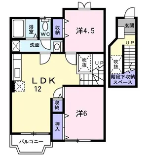 カーサ・ヴェルデ【2階】の間取り