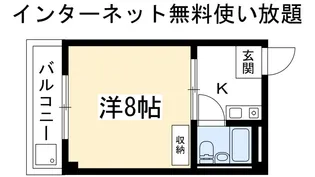 アベニュー上賀茂【1階】の間取り