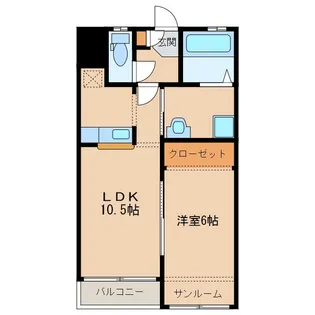 BLESS ONES LUCK【1階】の間取り