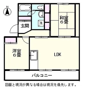 コーポサンライズA棟【1階】の間取り