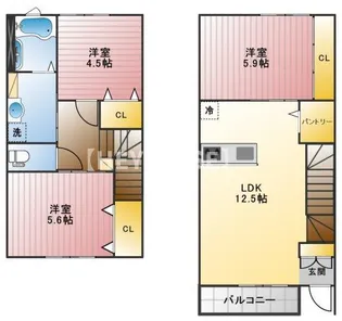 ハイツタカシマIIIの間取り