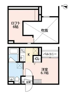 maison de cercle(メゾン ドゥ セルクル)【2階】の間取り
