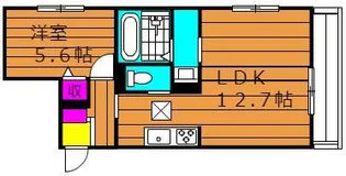 チッタ・デ・国府【1階】の間取り