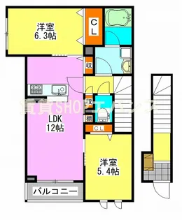 蔵屋マンション第6【2階】の間取り