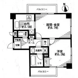 トゥール高輪【9階】の間取り