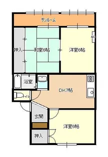 サンライズ1【1階】の間取り