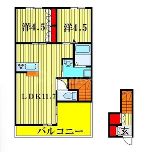 パ・マル逆井【2階】の間取り