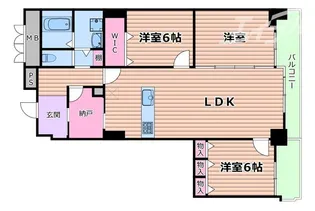 桜宮リバーシティNAC1号棟【13階】の間取り