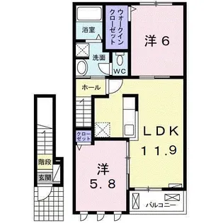 グレイスコートI【2階】の間取り