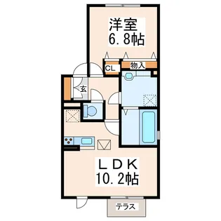 上徳II【1階】の間取り