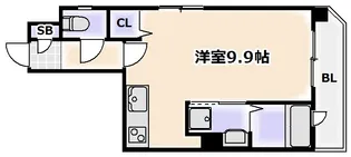 ラシーヌ阿倍野【5階】の間取り