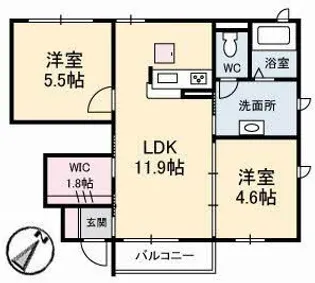 ソニック A棟【1階】の間取り