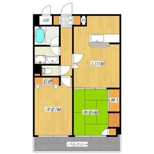 フクロクハイマンション3号館【10階】の間取り