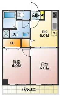 赤塚サンフィールド【2階】の間取り