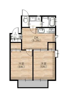 キャトルセゾン2000【2階】の間取り