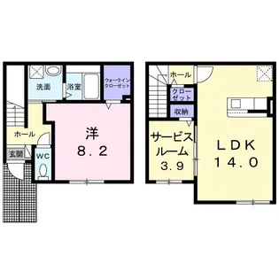 ローゼ・マリー【1階】の間取り