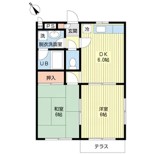 ハイランドII番館【1階】の間取り