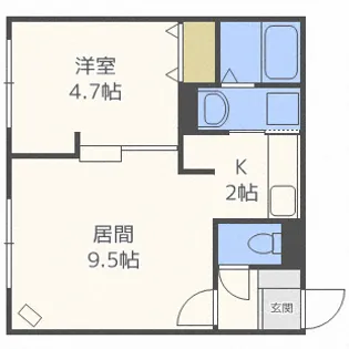 チケン北大前【2階】の間取り