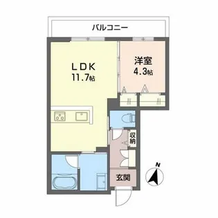 シャーメゾン グランシャンテ別府【3階】の間取り