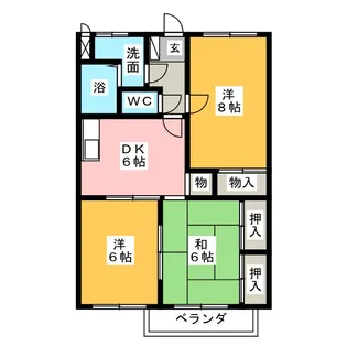 グラッドリー【1階】の間取り