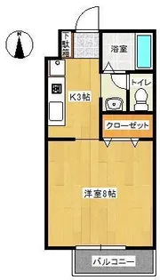 ひまわりハイツ【1階】の間取り