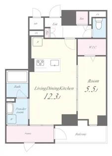 セレジェイラ江坂【5階】の間取り