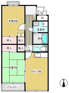 デュオス・シノンA棟【2階】の間取り