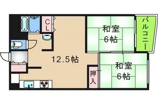 住之江コーポ【2階】の間取り