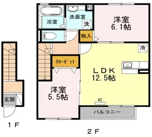 D’ティアラ【2階】の間取り