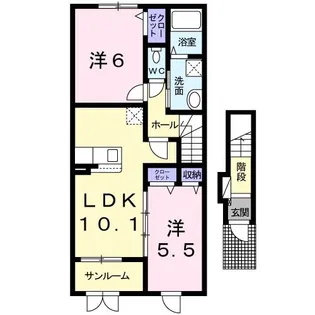 フレックス タウン 壱番館【2階】の間取り