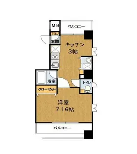 ラ ミア カーサ【9階】の間取り