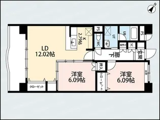 フェリシア柳都【5階】の間取り