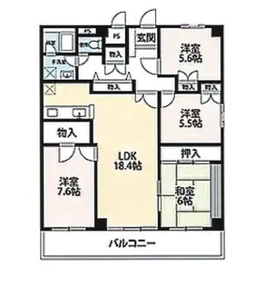 インテーク久里浜【7階】の間取り