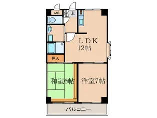 ハイム・パーソネイジ【6階】の間取り