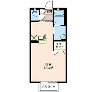 クレールB【2階】の間取り