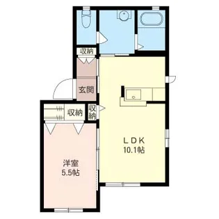 インベンターズハウス【1階】の間取り