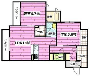 Oak Forest【3階】の間取り