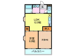 パレスコ-ト【3階】の間取り