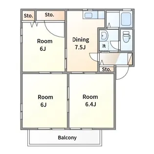 ディアス・マスブチD【2階】の間取り