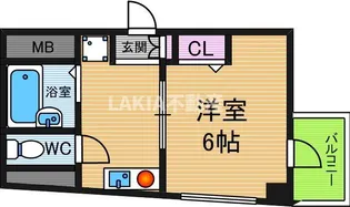 ユーニティ桃ヶ池【6階】の間取り