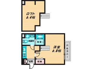 Attic宝持【2階】の間取り