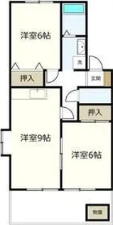 エルミタージュKUBOTA【1階】の間取り