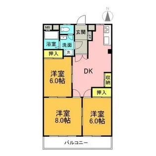朝日ヒルズ【2階】の間取り