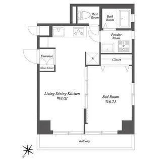 ミリアレジデンス池上【4階】の間取り