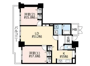 UR酉島リバーサイドヒルなぎさ街【29階】の間取り